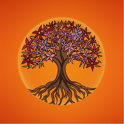 Tree of Flowaura - sustainable art print by Flowaura. Choose your size & gradient
