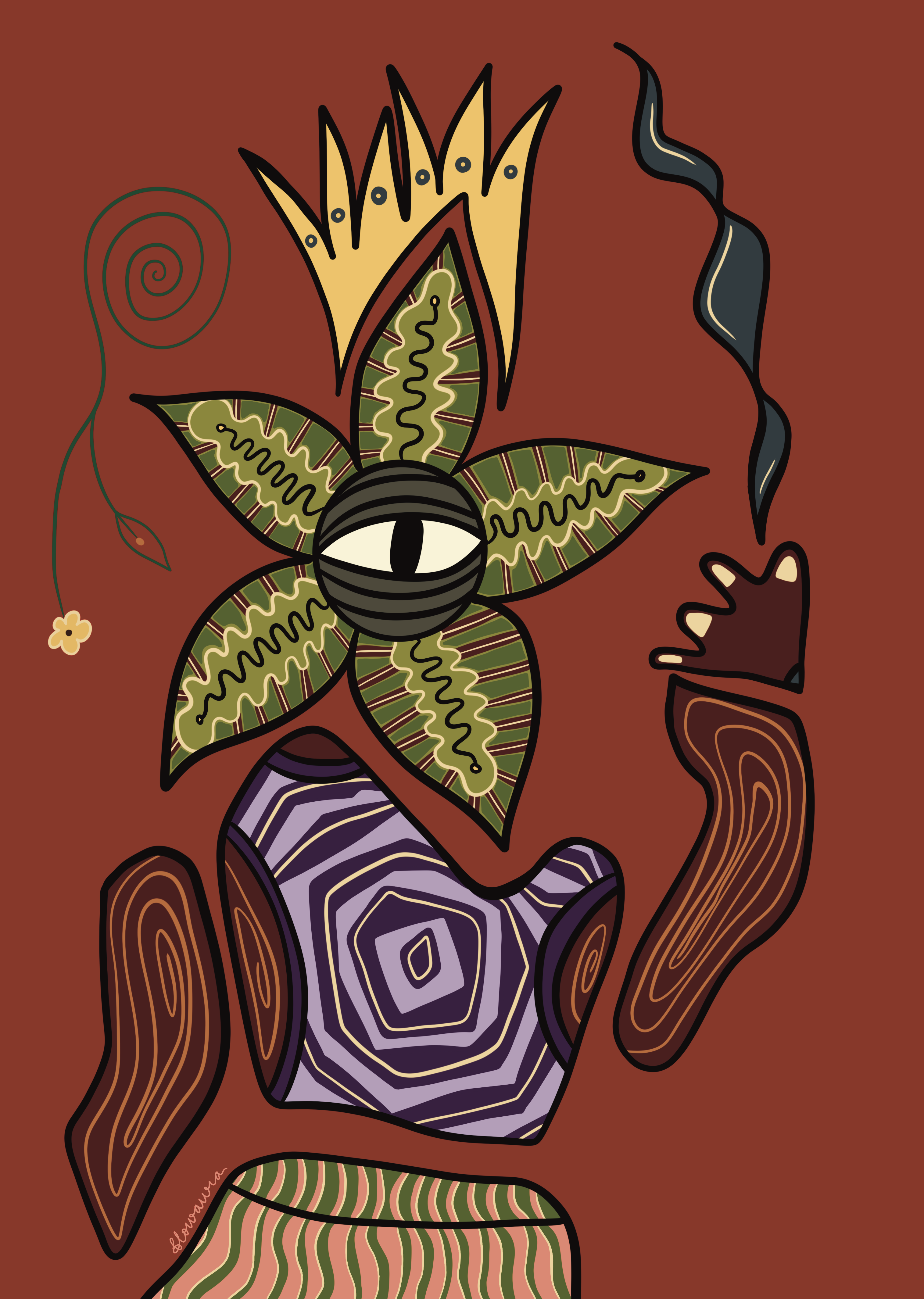 The Alchemist - Sustainable Art Print by Flowaura. Sustainable art print available in multiple sizes.