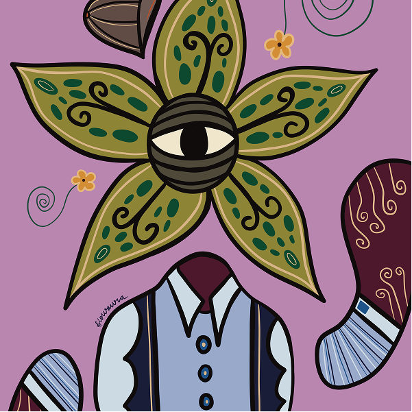 The Storyteller - sustainable art print by Flowaura. Choose your size