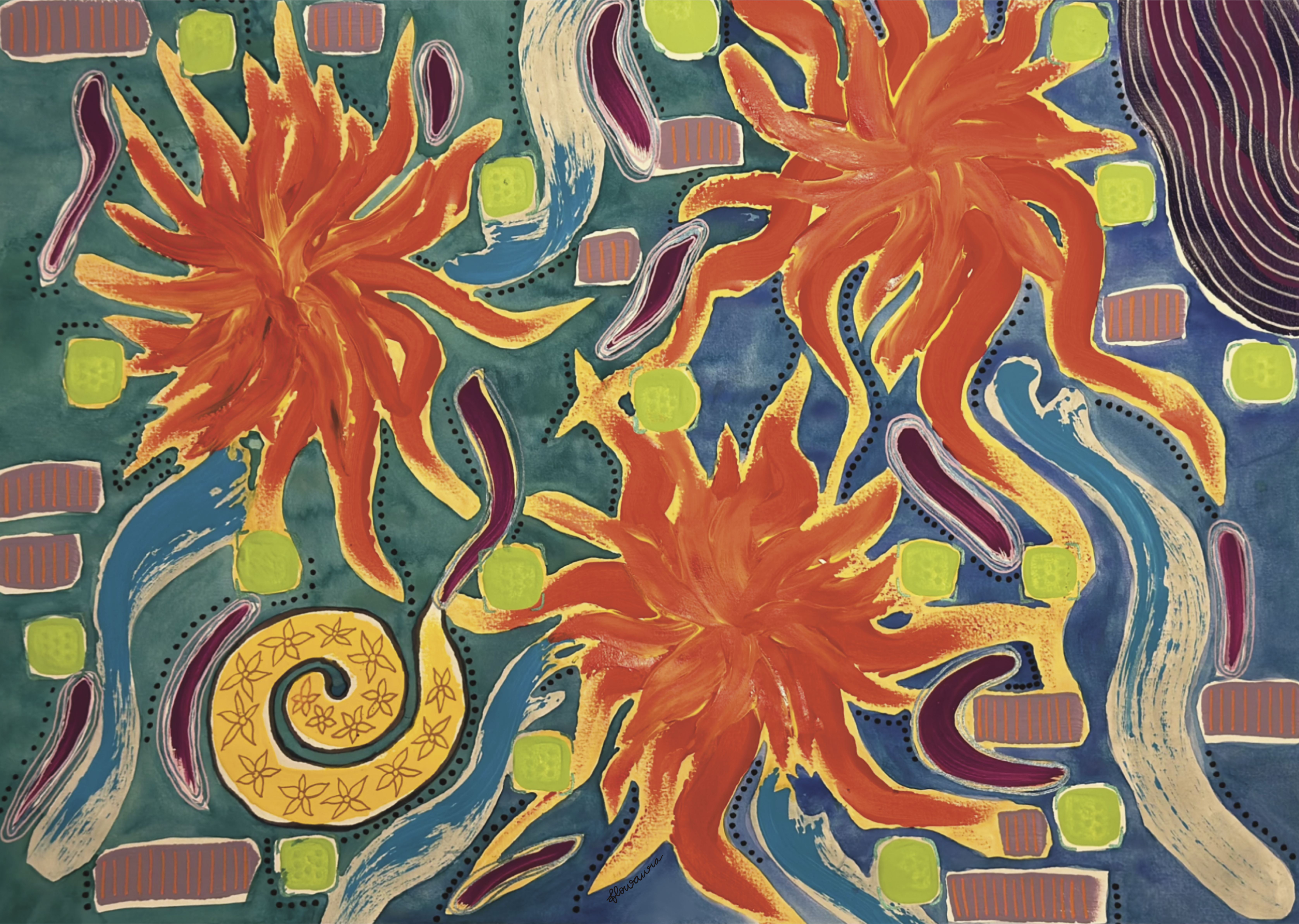 Viaje - Sustainable Art Print by Flowaura. Sustainable art print available in multiple sizes.