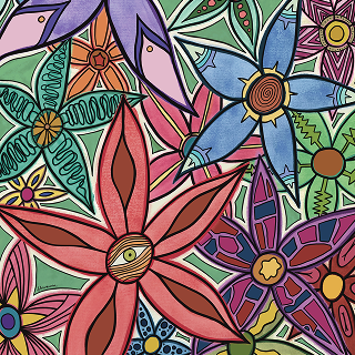 Jungle - sustainable art print by Flowaura. Choose your size & colour