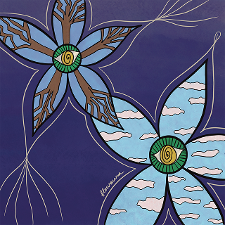 Earth & Wind - sustainable art print by Flowaura. Choose your print size