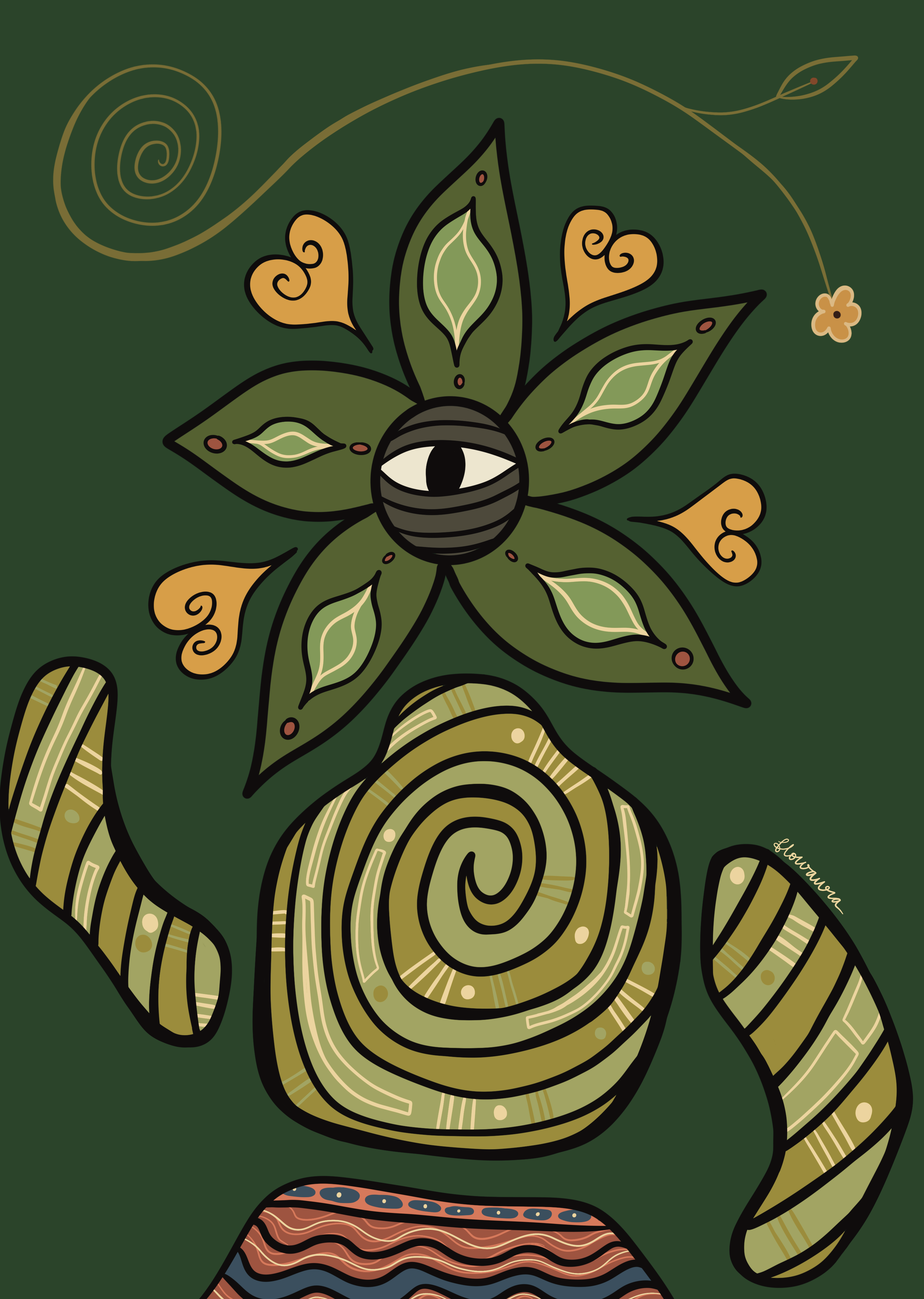 The Botanist - Sustainable Art Print by Flowaura. Sustainable art print available in multiple sizes.