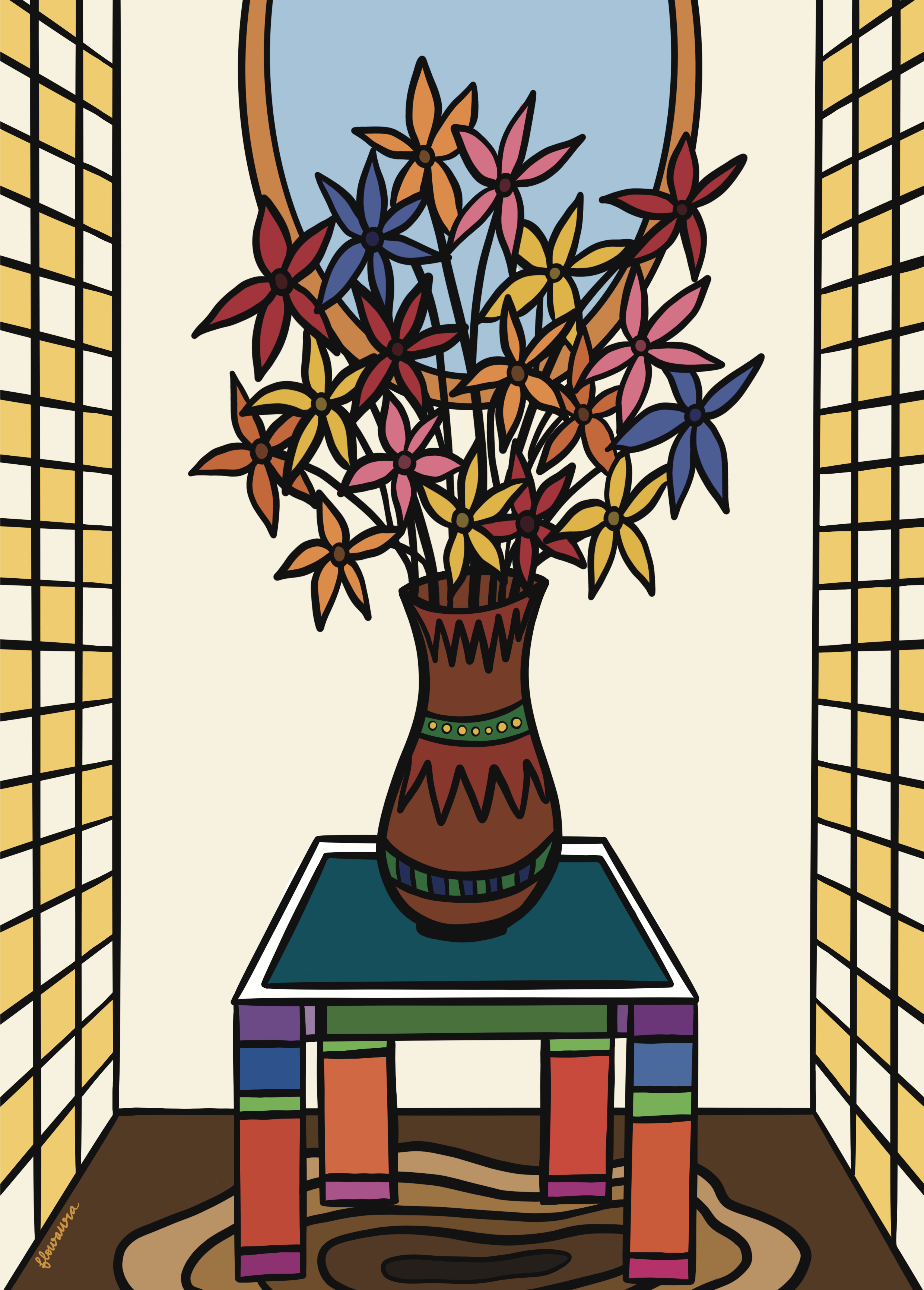 Water Your Blooms - Sustainable Art Print by Flowaura in original color. Sustainable art print available in multiple sizes.