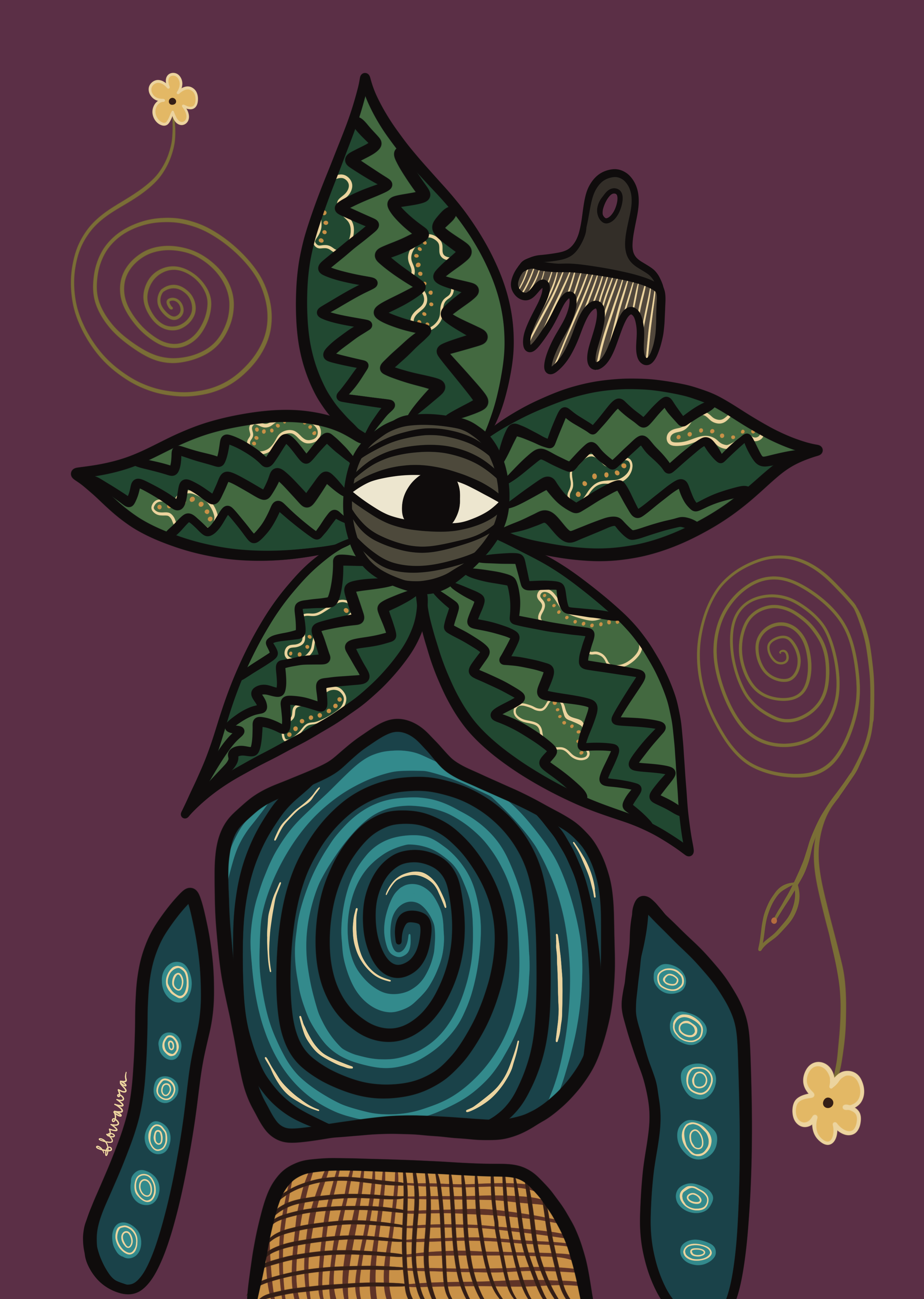 The Oracle - Sustainable Art Print by Flowaura. Sustainable art print available in multiple sizes.