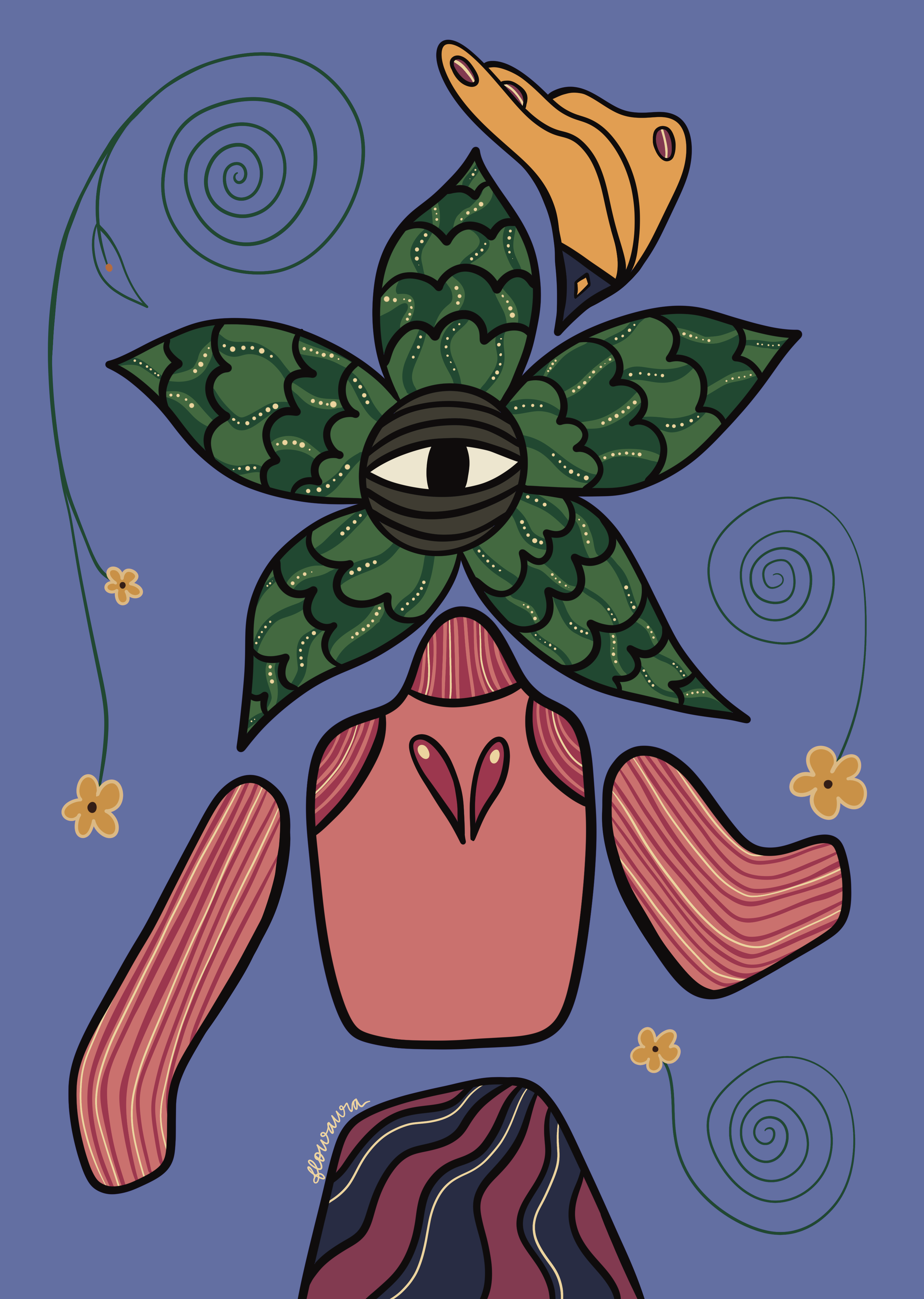 The Dancer - Sustainable Art Print by Flowaura. Sustainable art print available in multiple sizes.