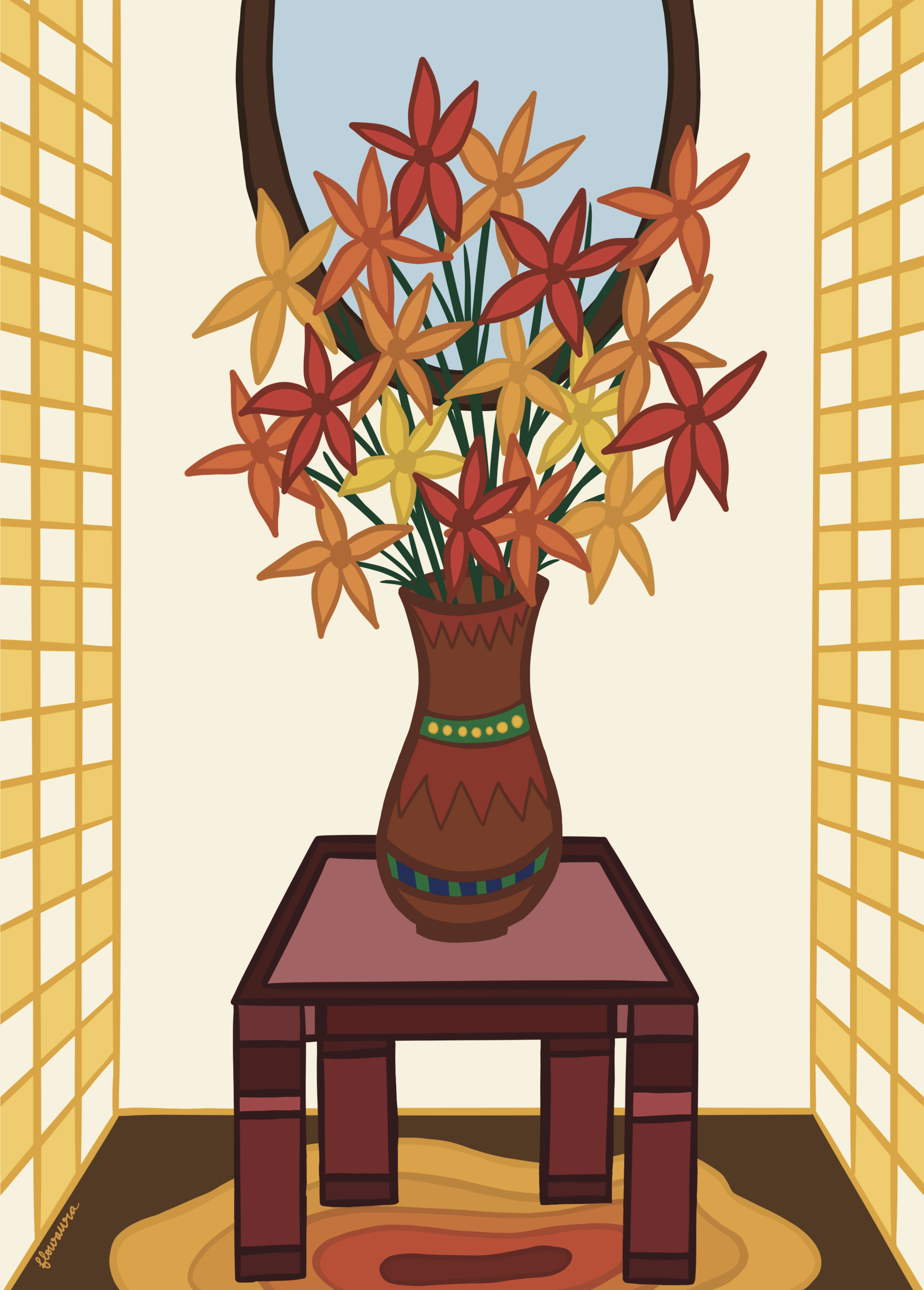 Riega Tus Brotes - Lámina Botánica by Flowaura in yellow color. Sustainable art print available in multiple sizes.