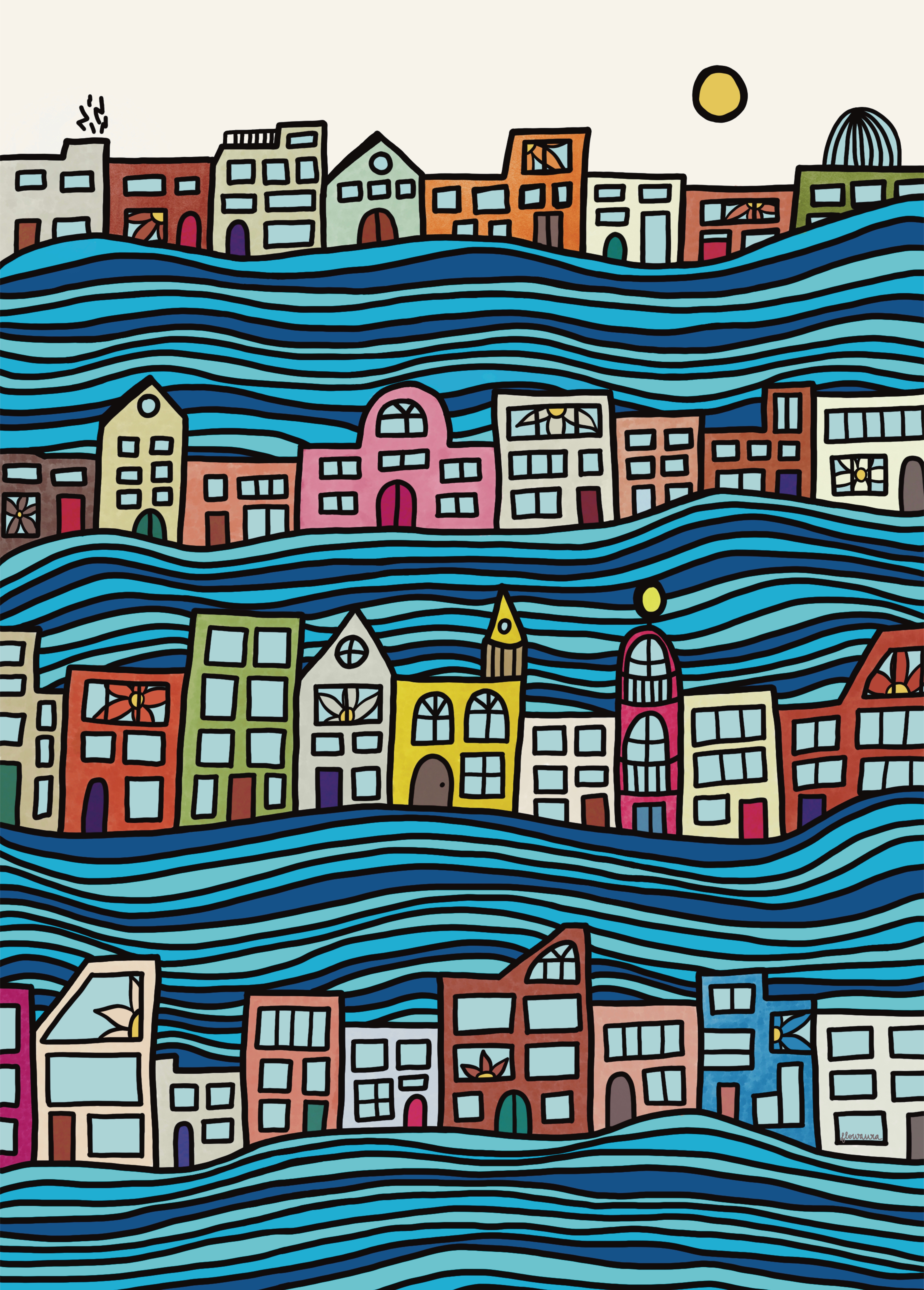 Netherlands Ode - Sustainable Art Print by Flowaura. Sustainable art print available in multiple sizes.