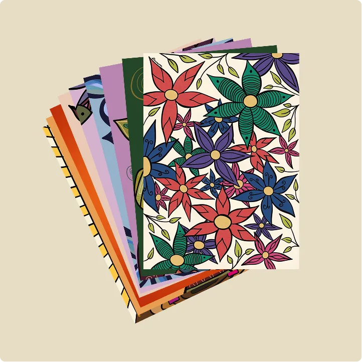 A6 • PACK OF 9 - sustainable art print by Flowaura. Get the collectors stack