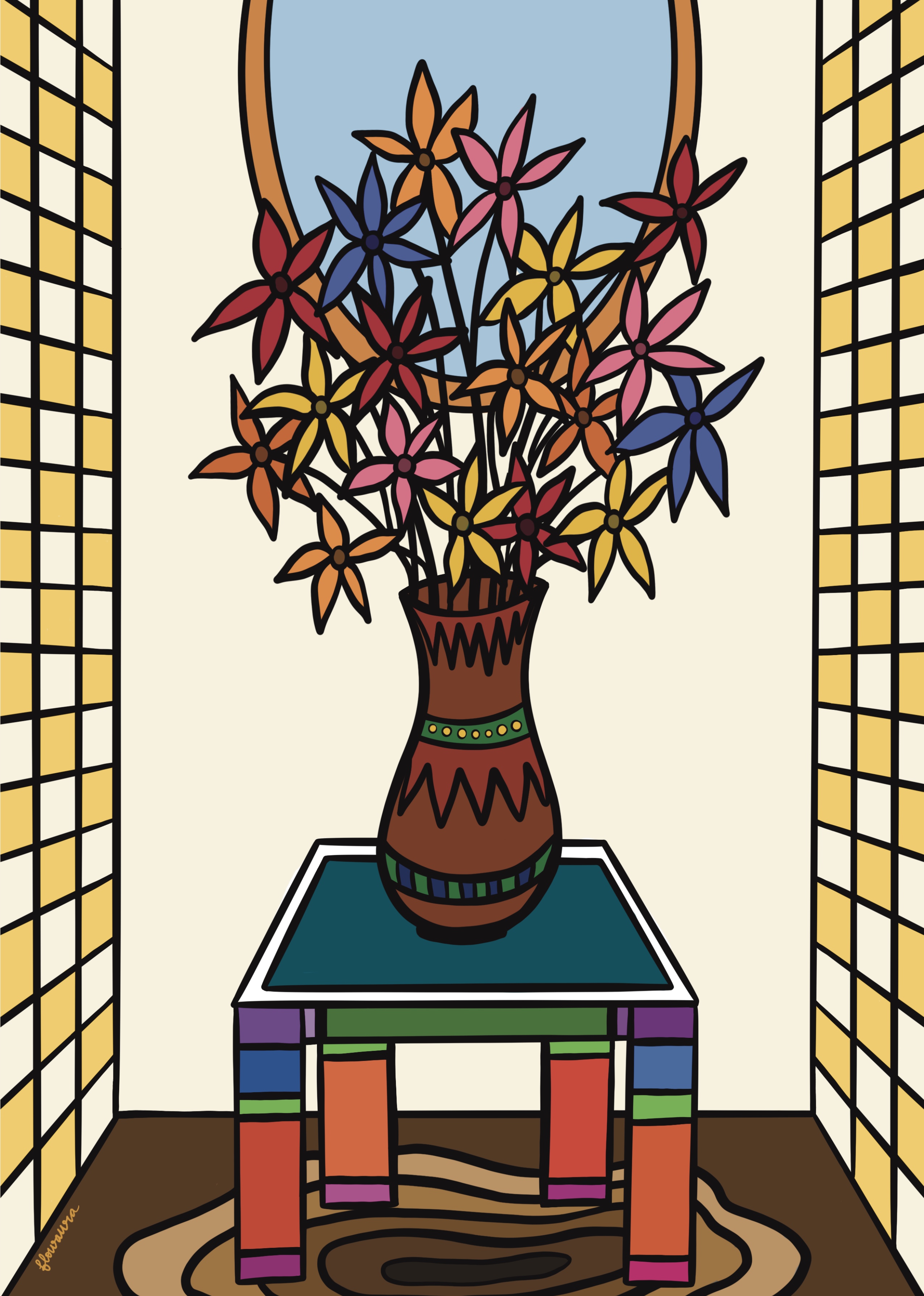 Water Your Blooms - Sustainable Art Print by Flowaura in original color. Sustainable art print available in multiple sizes.